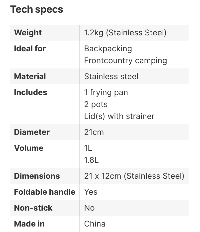 Primus Campfire Cookset (Small)