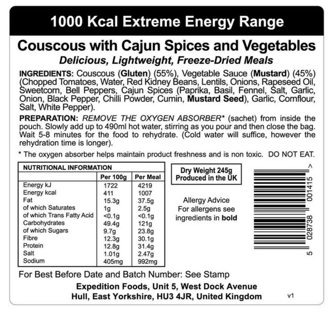 Couscous with Cajun Spices and Vegetables (for two)