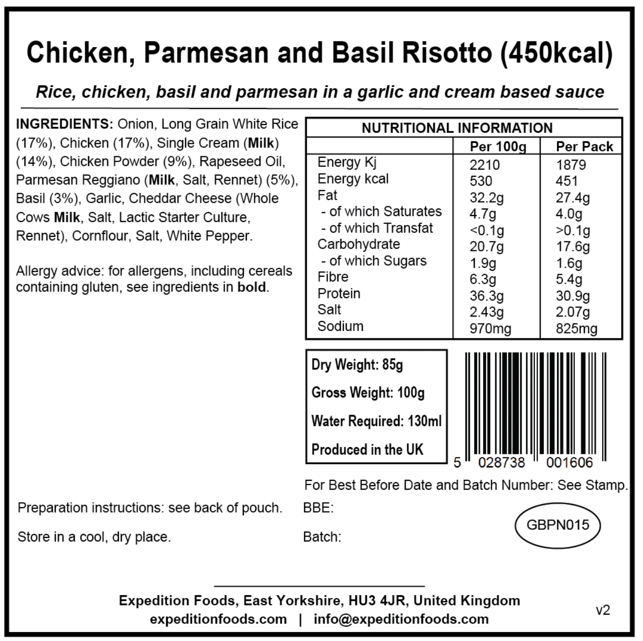 Chicken, Parmesan and Basil Risotto