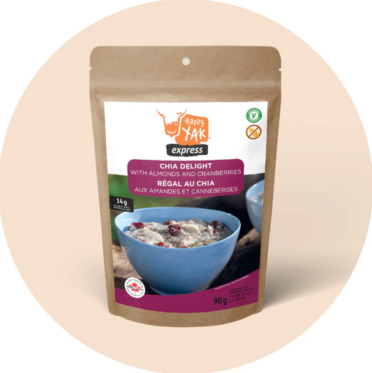 Chia delight with almonds and cranberries