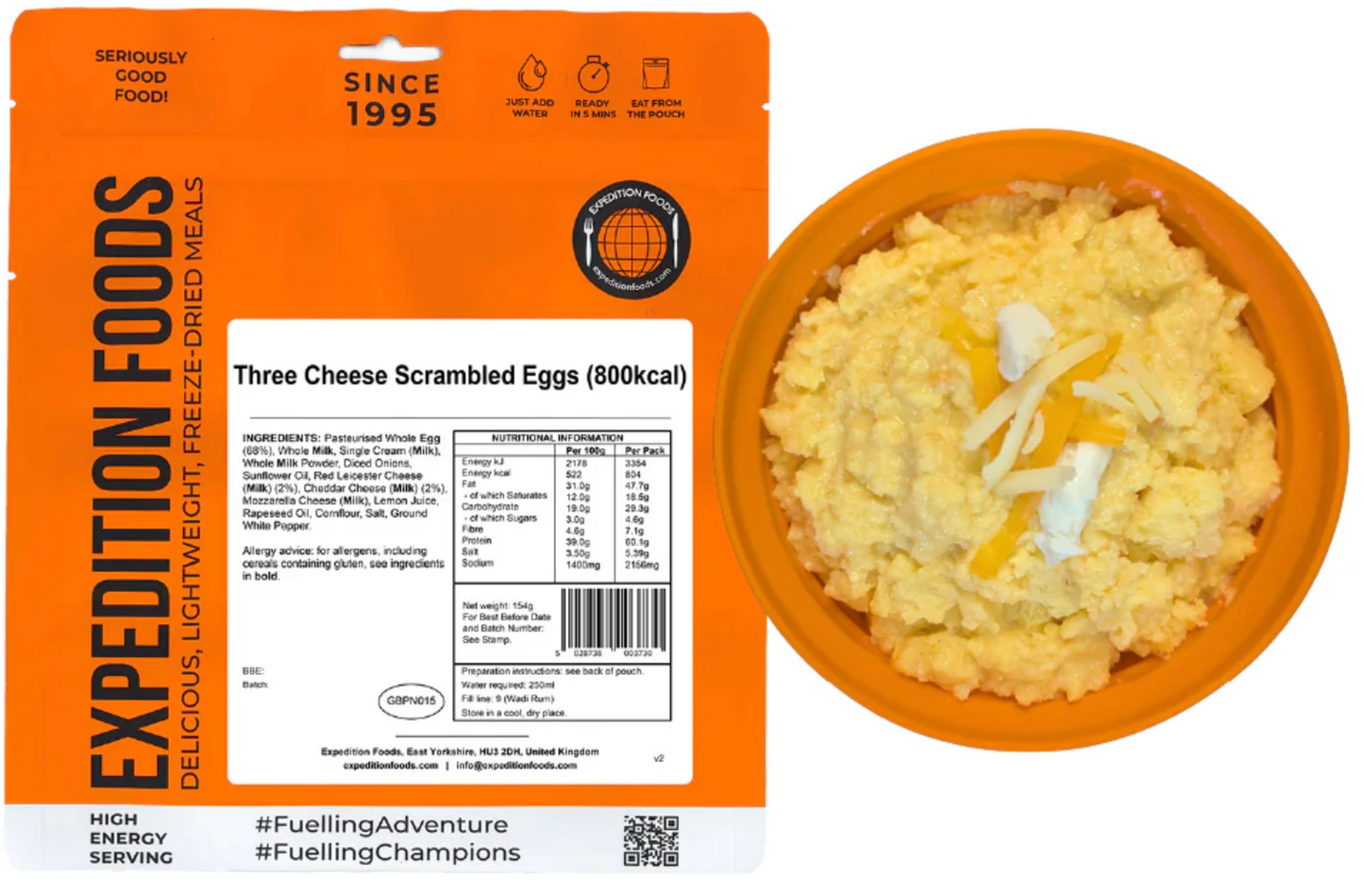 Three Cheese Scrambled Eggs