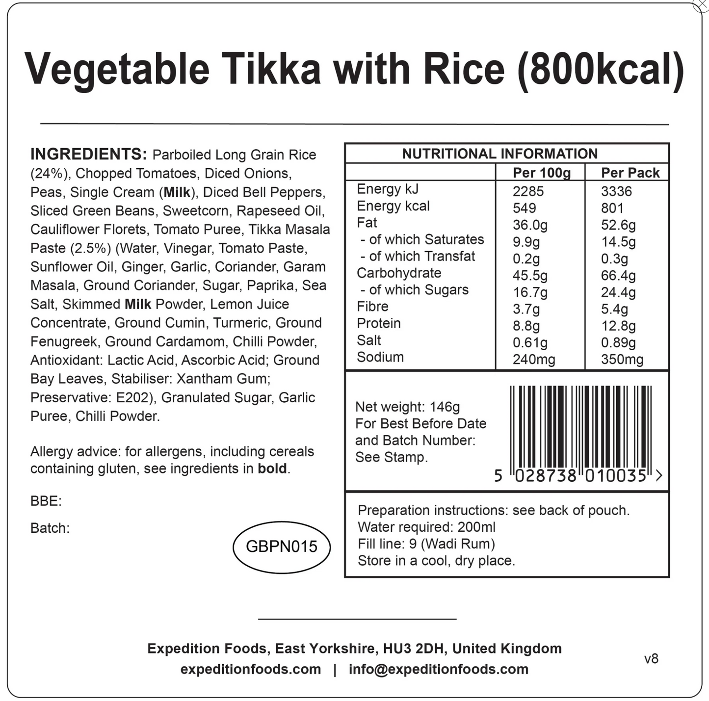 Vegetable Tikka with Rice