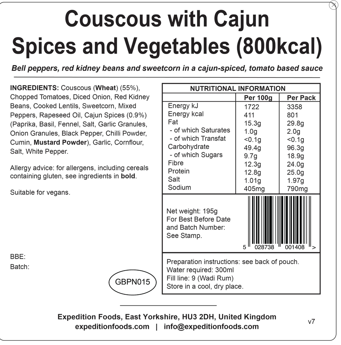 Couscous with Cajun Spices and Vegetables