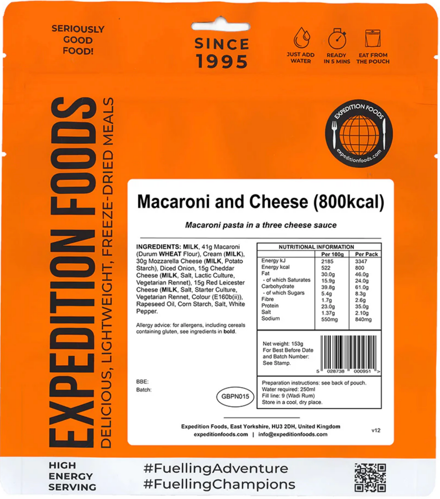 Macaroni and Cheese (800cal)