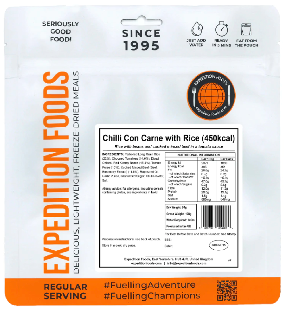 Expedition Foods Chili Con Carne with Rice